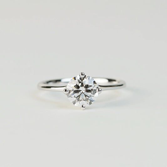 GEMM 培育鑽石戒指托|直身單鑽戒圈(18K 金/鉑金)– TM1018