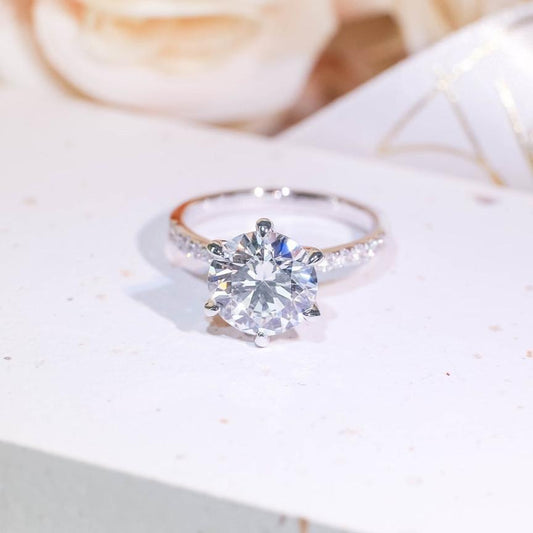 In-Stock 2.01cts Round Shape Lab Grown Diamond Ring (BASIA - TM0923)