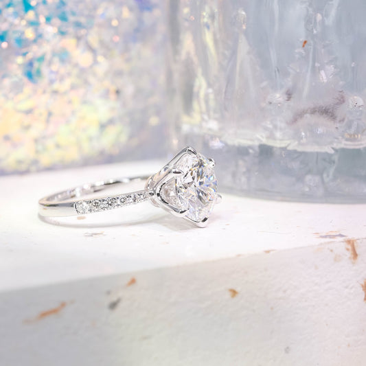 In-Stock 2.01cts Round Shape Lab Grown Diamond Ring (BASIA - TM0923)