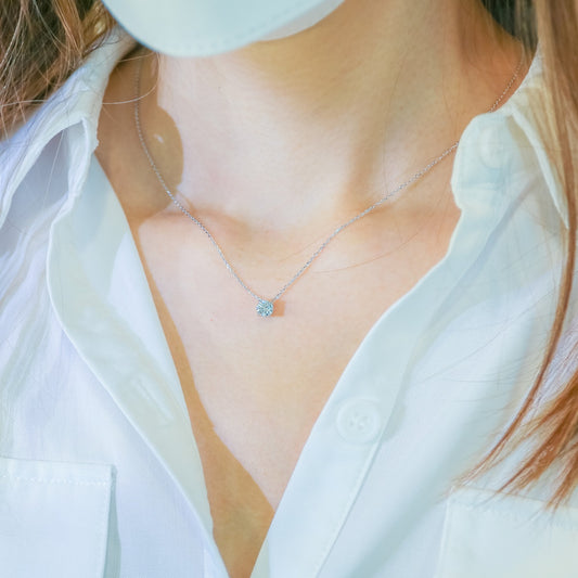 現貨 18K金 TMPA11081 0.50ct 單顆四爪培育鑽石頸鏈 <頂級之選>