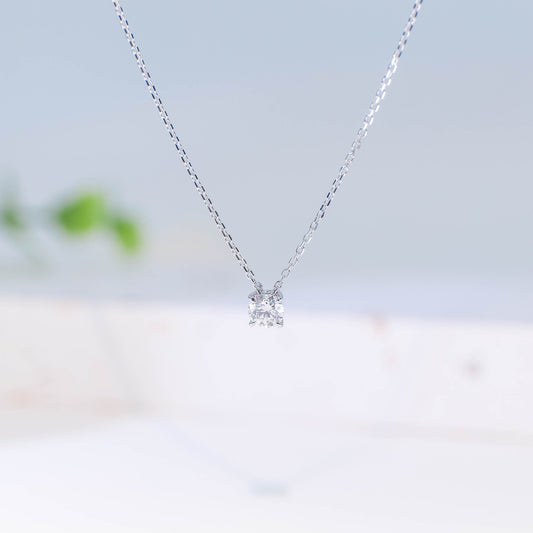 現貨 18K金 TMPA11081 1ct 單顆四爪培育鑽石頸鏈<頂級之選>