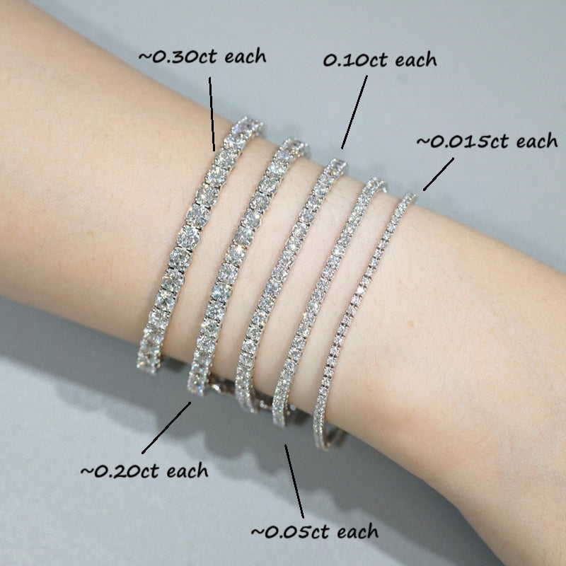3.00cts+ 4-Prong Lab Grown Diamond Bracelet <Excellent Grade>