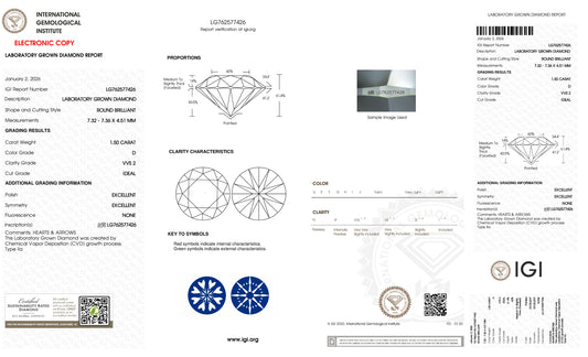 1.50 D VVS2 Ideal Ex Ex Non (LG762577426)