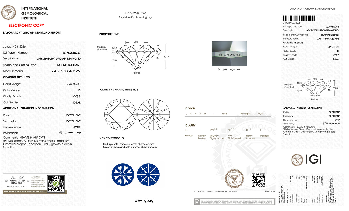 1.54 D VVS2 Ideal Ex Ex Non (LG769610762)