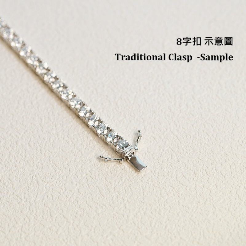 現貨 18K金 8.61cts 四爪培育鑽石手鏈 (GDB0004-020)