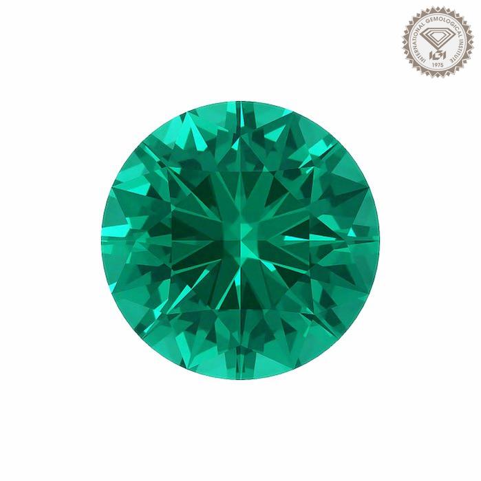 Dawn专用文玩堂:绿松石组合 培育綠寶石- 圓形– Diamond Culture