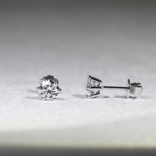 In-Stock FME2016 1.40cts 6-Prong Lab Grown Diamond Stud Earrings <Premium Grade>