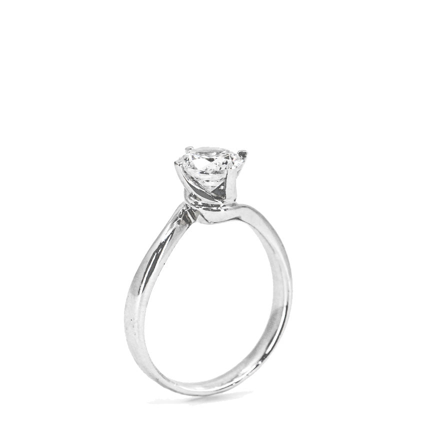 AALIYAH – Lab-Grown Diamond / Gemstone Ring Setting | Solitaire Twisted Band (18K Gold / PT950) - GD0029