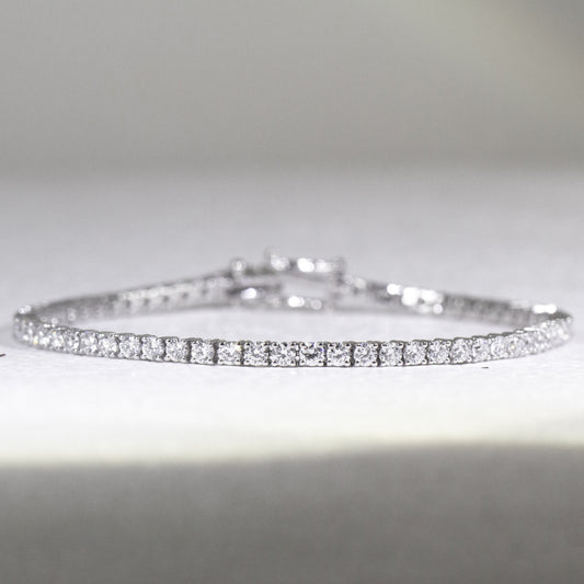 In-Stock 18K 3.56cts 4-Prong Lab Grown Diamond Bracelet (GDB0004-005)