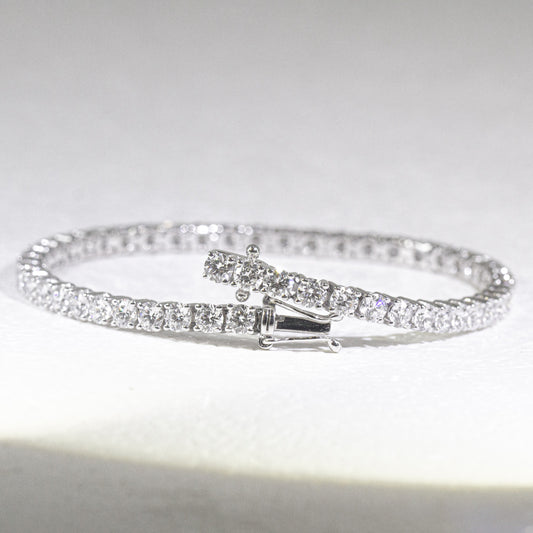 In-Stock 18K 5.41cts 4-Prong Lab Grown Diamond Bracelet (GDB0004-010)