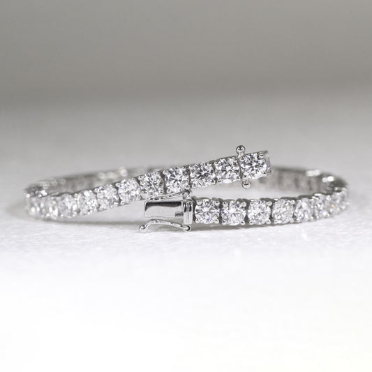 現貨 18K金 8.61cts 四爪培育鑽石手鏈 (GDB0004-020)