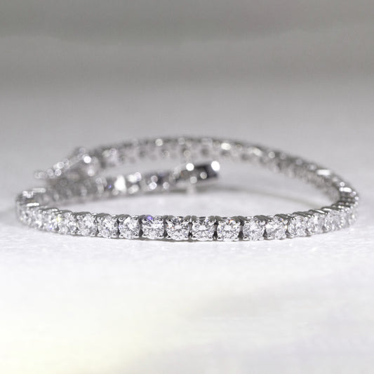 現貨 18K金 8.61cts 四爪培育鑽石手鏈 (GDB0004-020)