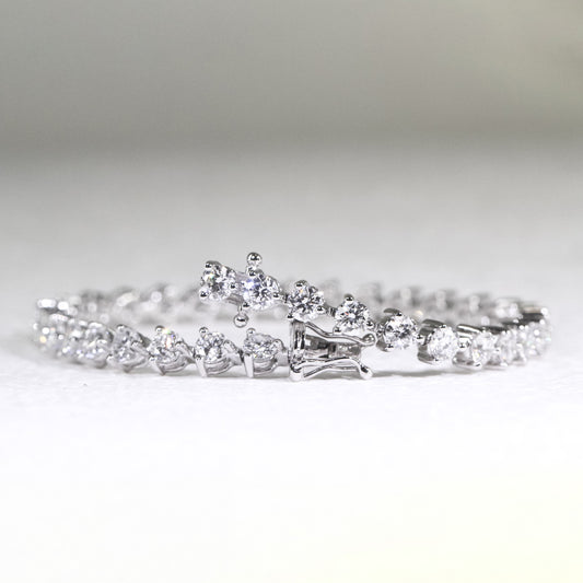 現貨 18K金 5.70cts 三爪培育鑽石手鏈 (GDB0003-015)