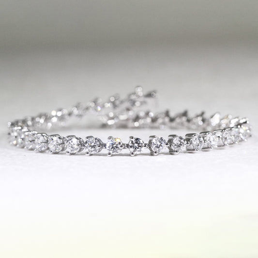 現貨 18K金 5.70cts 三爪培育鑽石手鏈 (GDB0003-015)