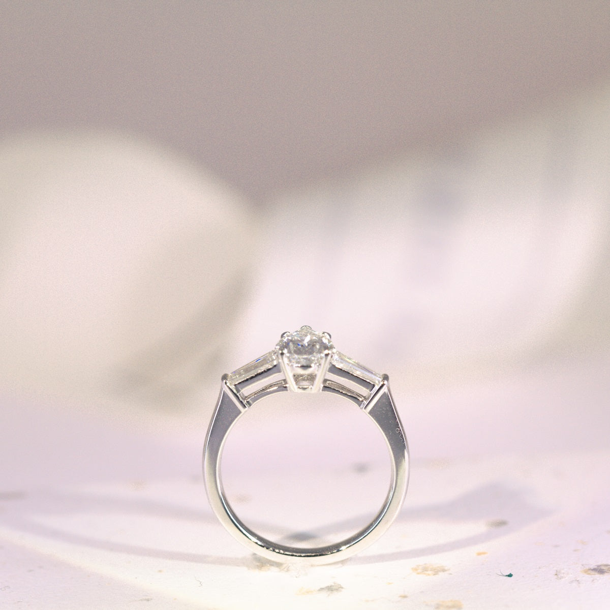 現貨 1.03cts 梨形培育鑽石戒指 (CLAIRE - R24803PEA)