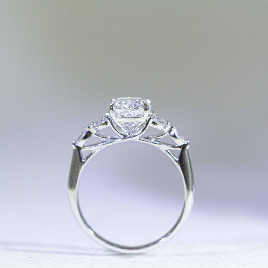 In-Stock 1.15cts Square Cushion Lab Grown Diamond Ring (MARIAN - R24807CUA)