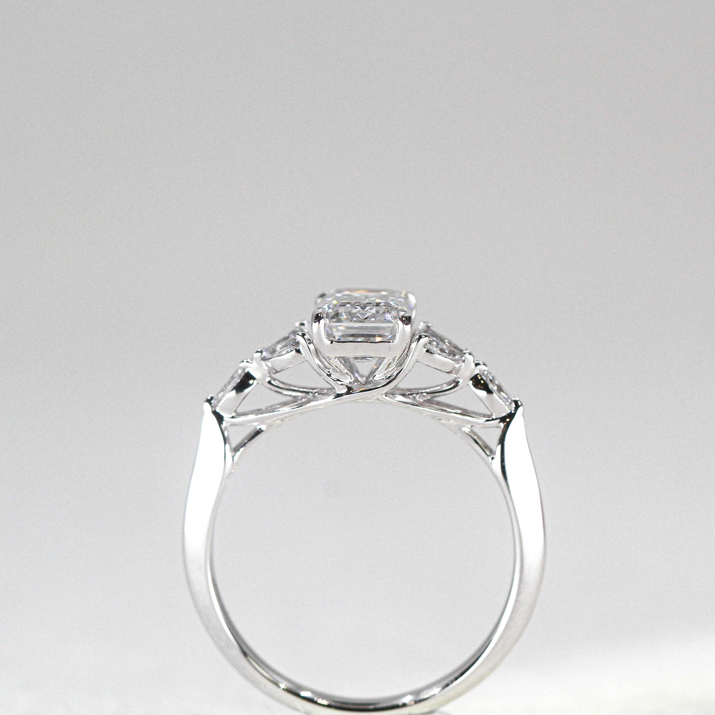 In-Stock 1.50cts Emerald Cut Lab Grown Diamond Ring (MARIAN - R24807EMA)