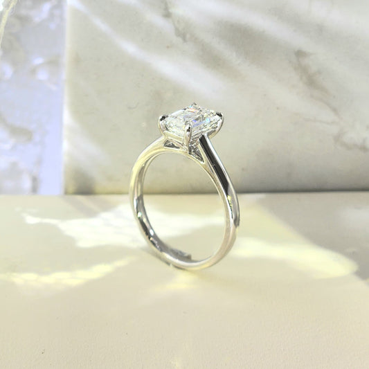 In-Stock 1.04cts Emerald Cut Lab Grown Diamond Ring (BLAIR - R24816EM)