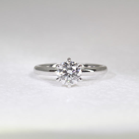 In-Stock PT950 1.63cts Round Shape Lab Grown Diamond Ring (ARIA - R24817RD)