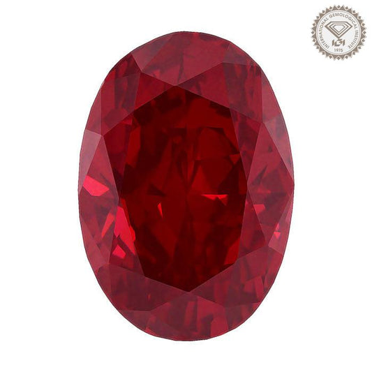 培育紅寶石 - 橢圓形
