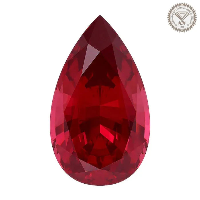 培育紅寶石 - 梨形