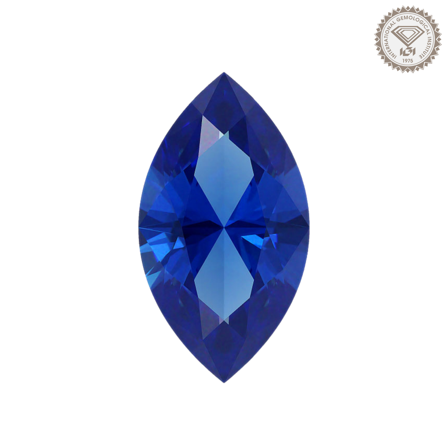 培育藍寶石 - 馬眼形