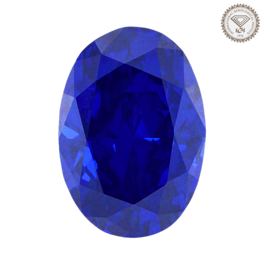 培育藍寶石 - 橢圓形