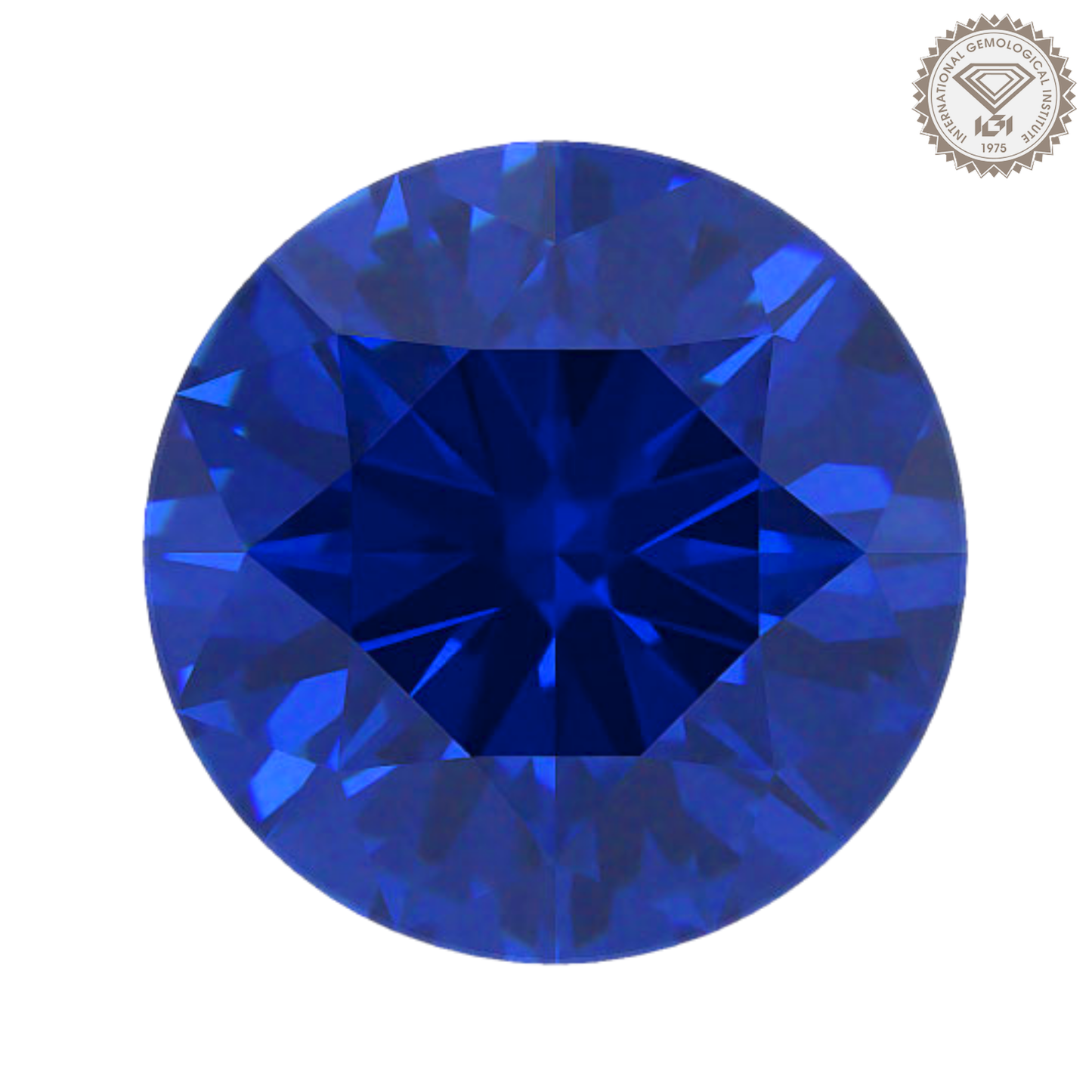 培育藍寶石 - 圓形