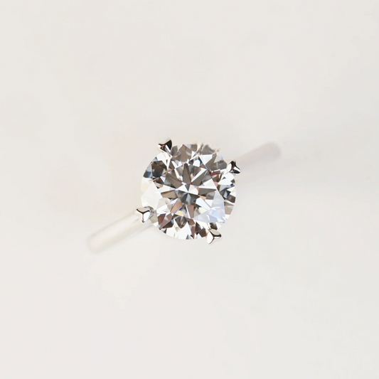 EROS 培育鑽石單鑽戒指托|隱藏心形戒托(18K 金/鉑金)– TM0057