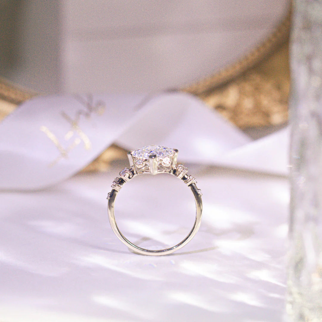 In-Stock 18K YG 1.55cts Princess Shape Lab Grown Diamond Ring (BERNICE – TM0252SQ)