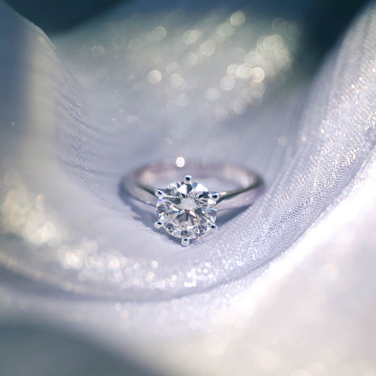 In-Stock 1.02cts Round Shape Lab Grown Diamond Ring (ARYANNA – TM0928)