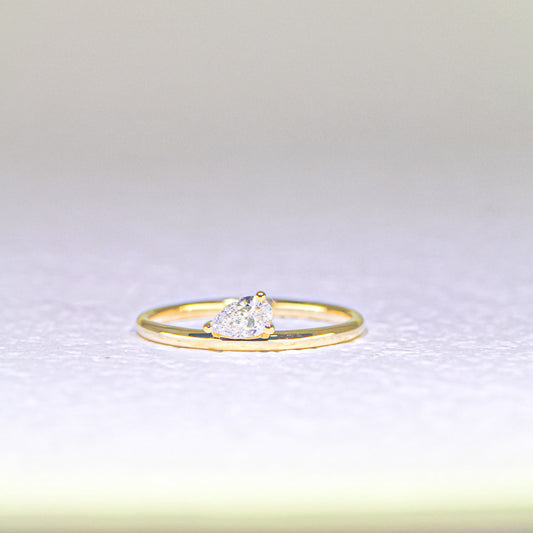 0.20ct 梨形培育鑽石戒指 (TMLR1204)