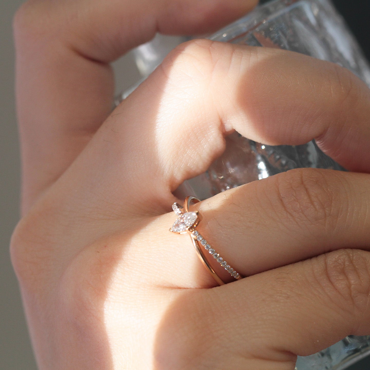 0.30ct Marquise Shape Lab Grown Diamond Crossover Ring (TMLR1205)