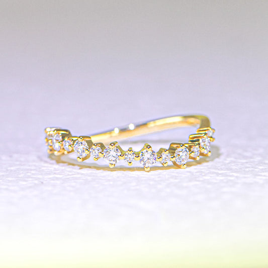 流線形培育鑽石線戒 (TMLR1206)