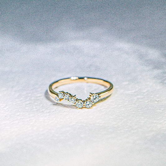 流線形培育鑽石線戒 (TMLR1214)