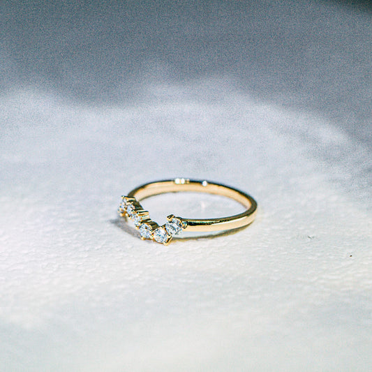 流線形培育鑽石線戒 (TMLR1214)