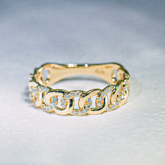 鏤空古巴鏈戒指 (TMLR1215)