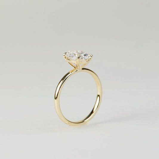 In-Stock 18K YG 2.07cts Oval Shape Lab Grown Diamond Ring (AFRA - TMO1012N)