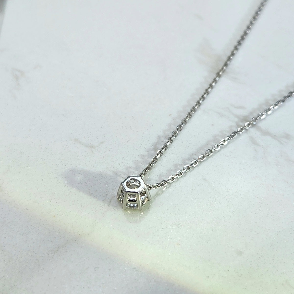 現貨 18K金 TMPA11083 0.30ct 單顆六爪培育鑽石頸鏈<頂級之選>