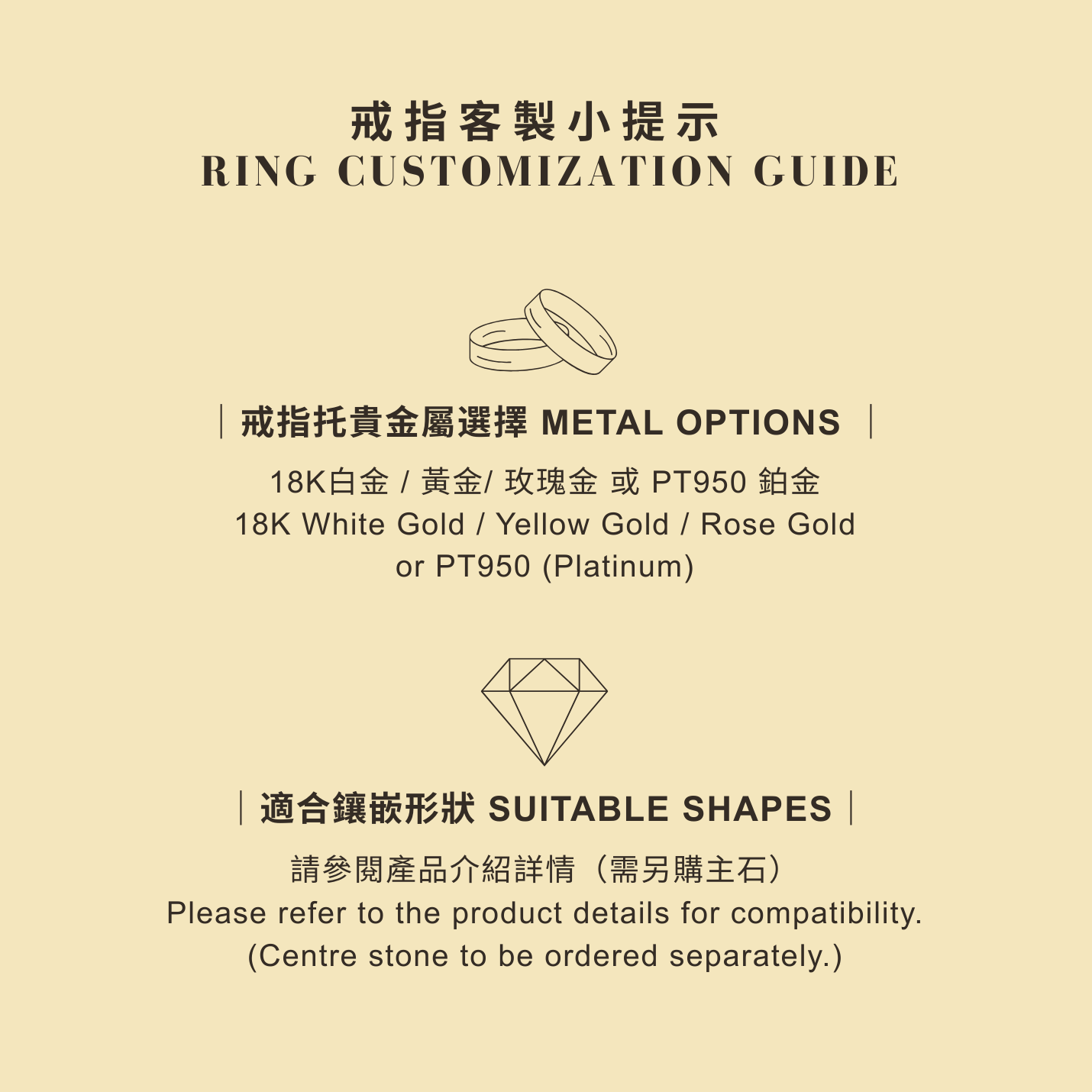 WINNI 培育鑽石戒指托|經典漸幼鋪鑽戒圈(18K 金/鉑金)– GD0270S