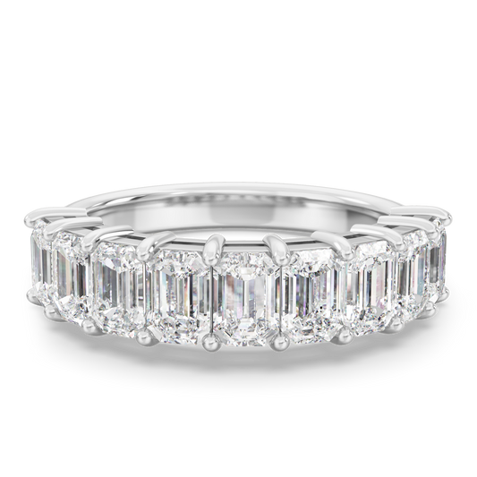 18K金培育祖母綠半圈線戒 <0.7ct - 5.5ct+>