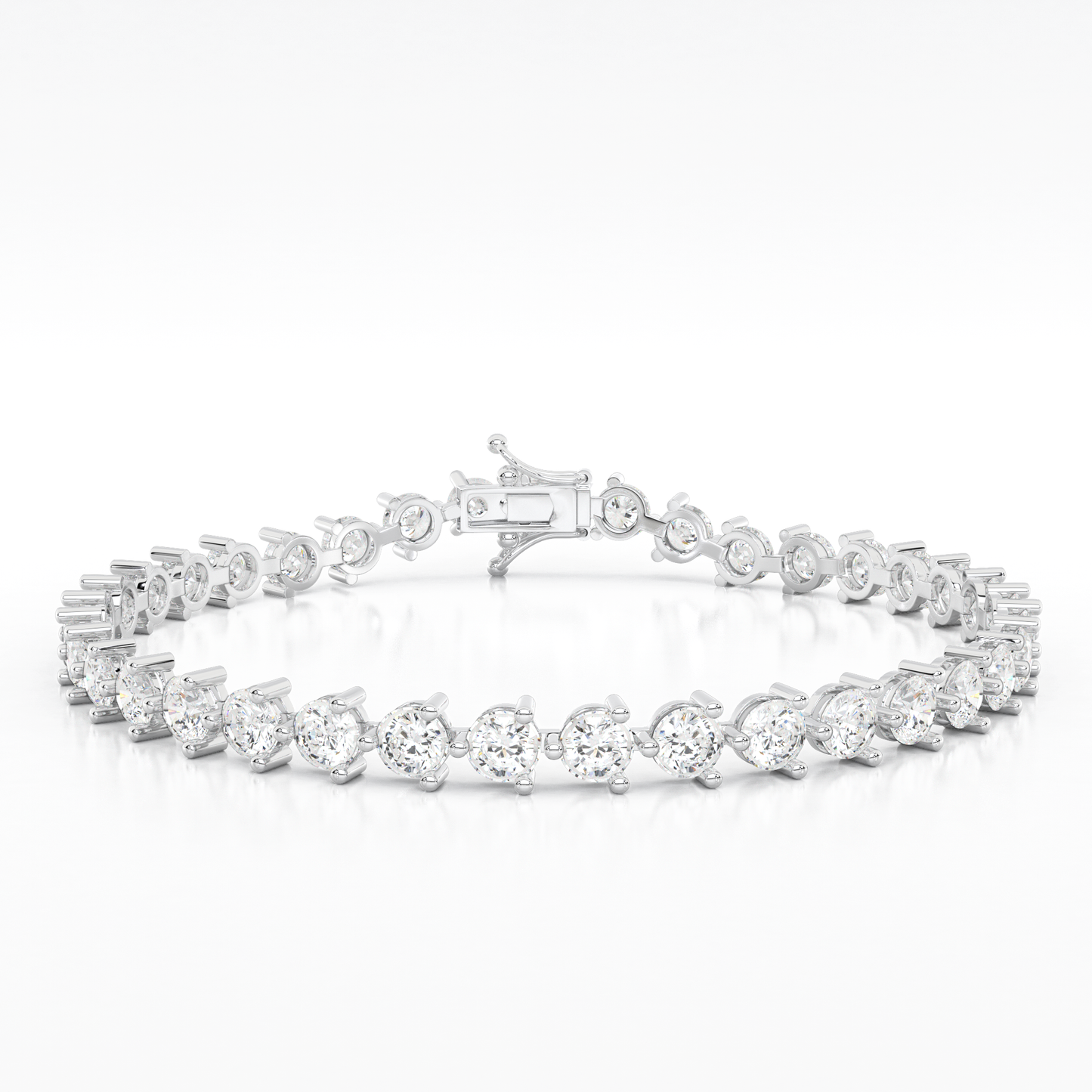 2.00cts+ 3-Prong Lab Grown Diamond Bracelet <Excellent Grade>