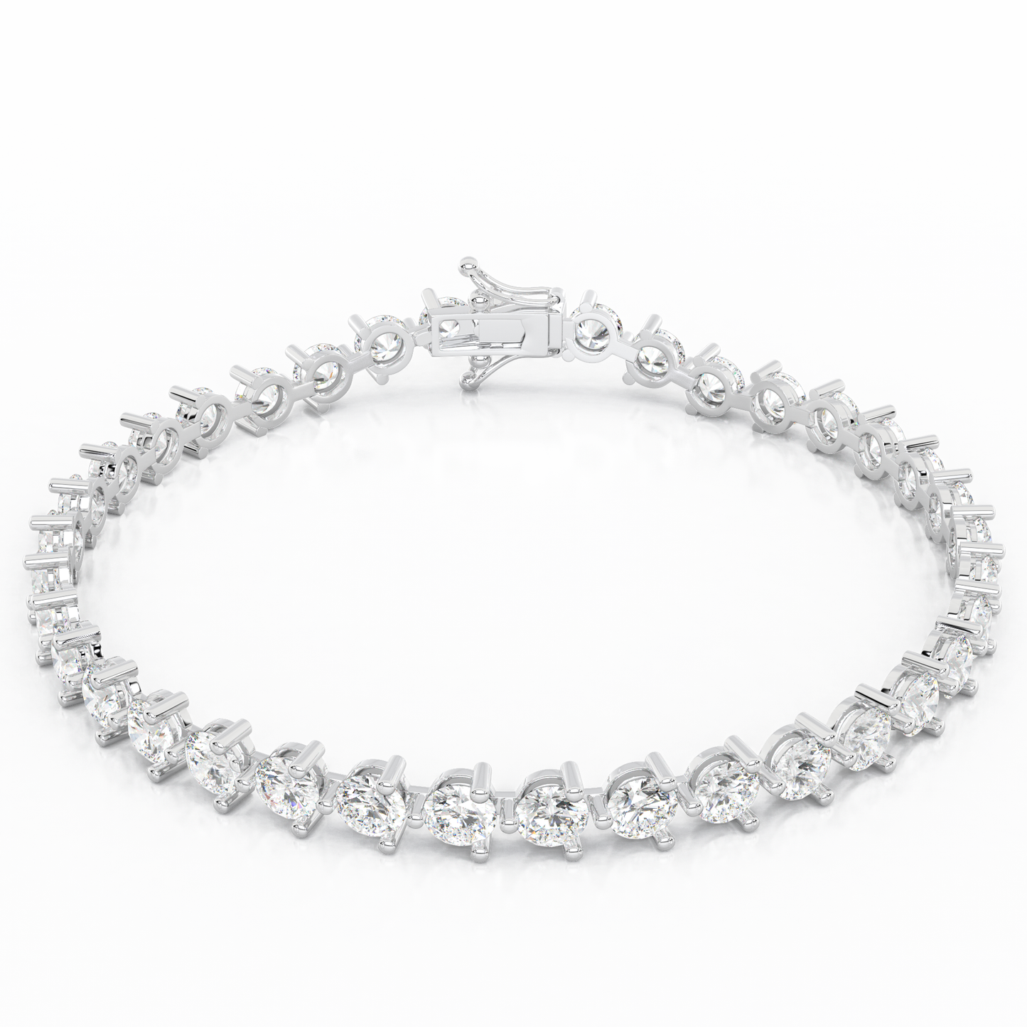 2.00cts+ 3-Prong Lab Grown Diamond Bracelet <Excellent Grade>