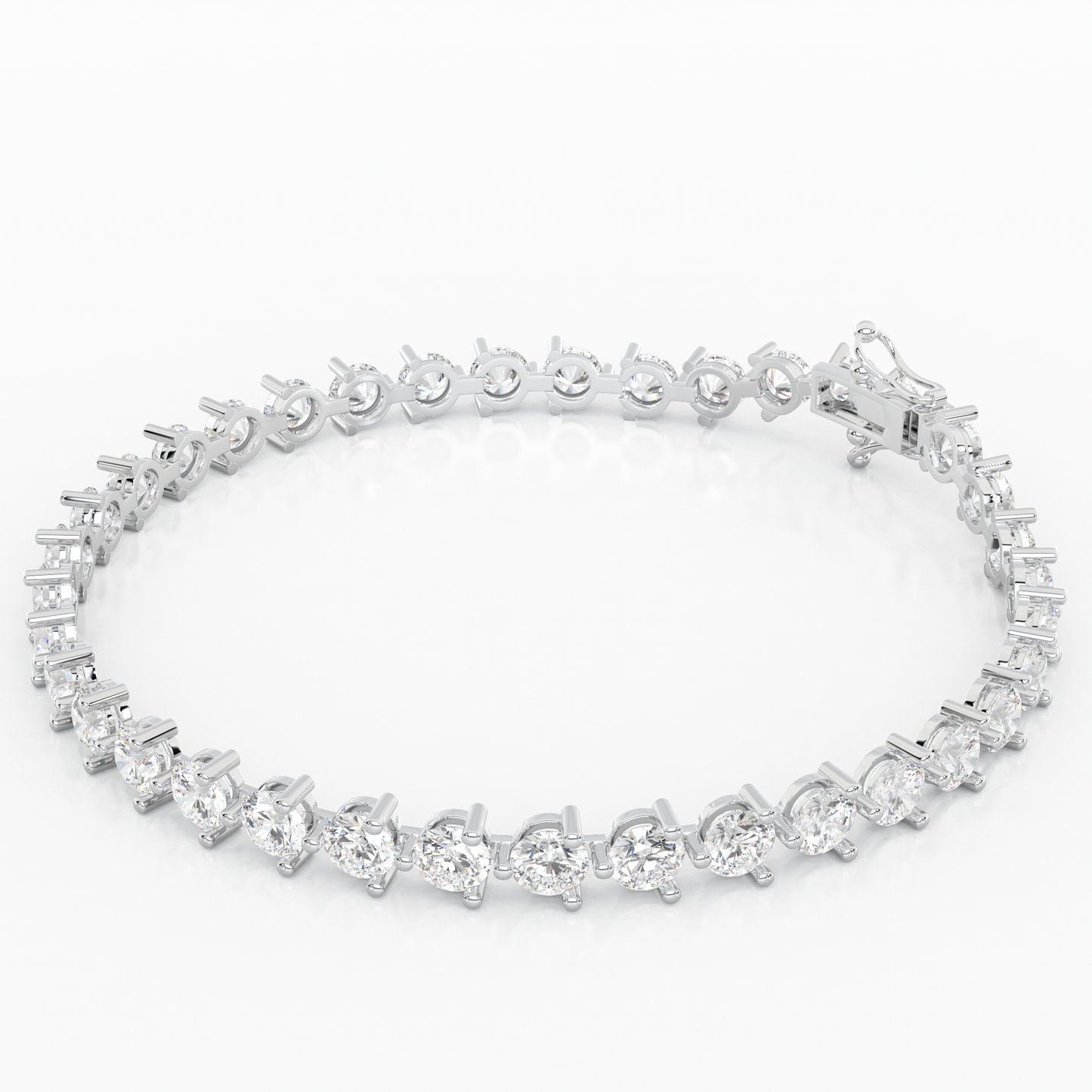 2.00cts+ 3-Prong Lab Grown Diamond Bracelet <Excellent Grade>