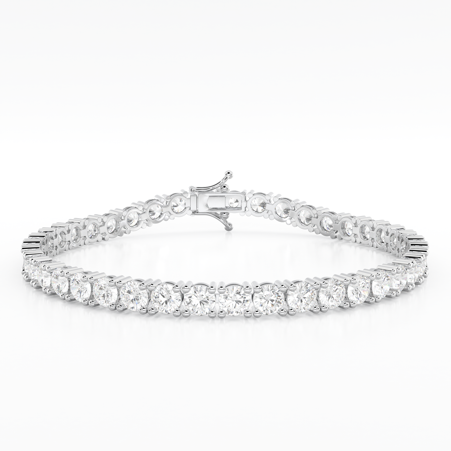 3.00cts+ 4-Prong Lab Grown Diamond Bracelet <Excellent Grade>