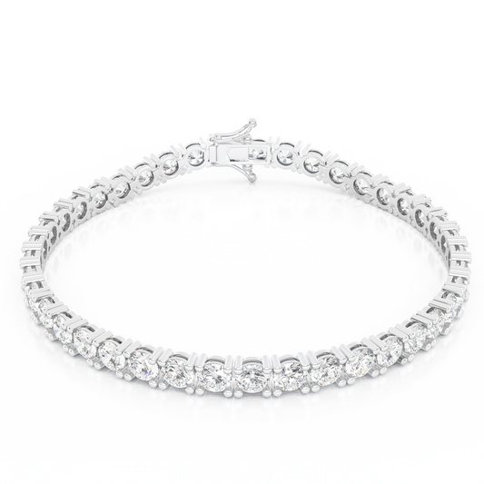 3.00cts+ 4-Prong Lab Grown Diamond Bracelet <Excellent Grade>