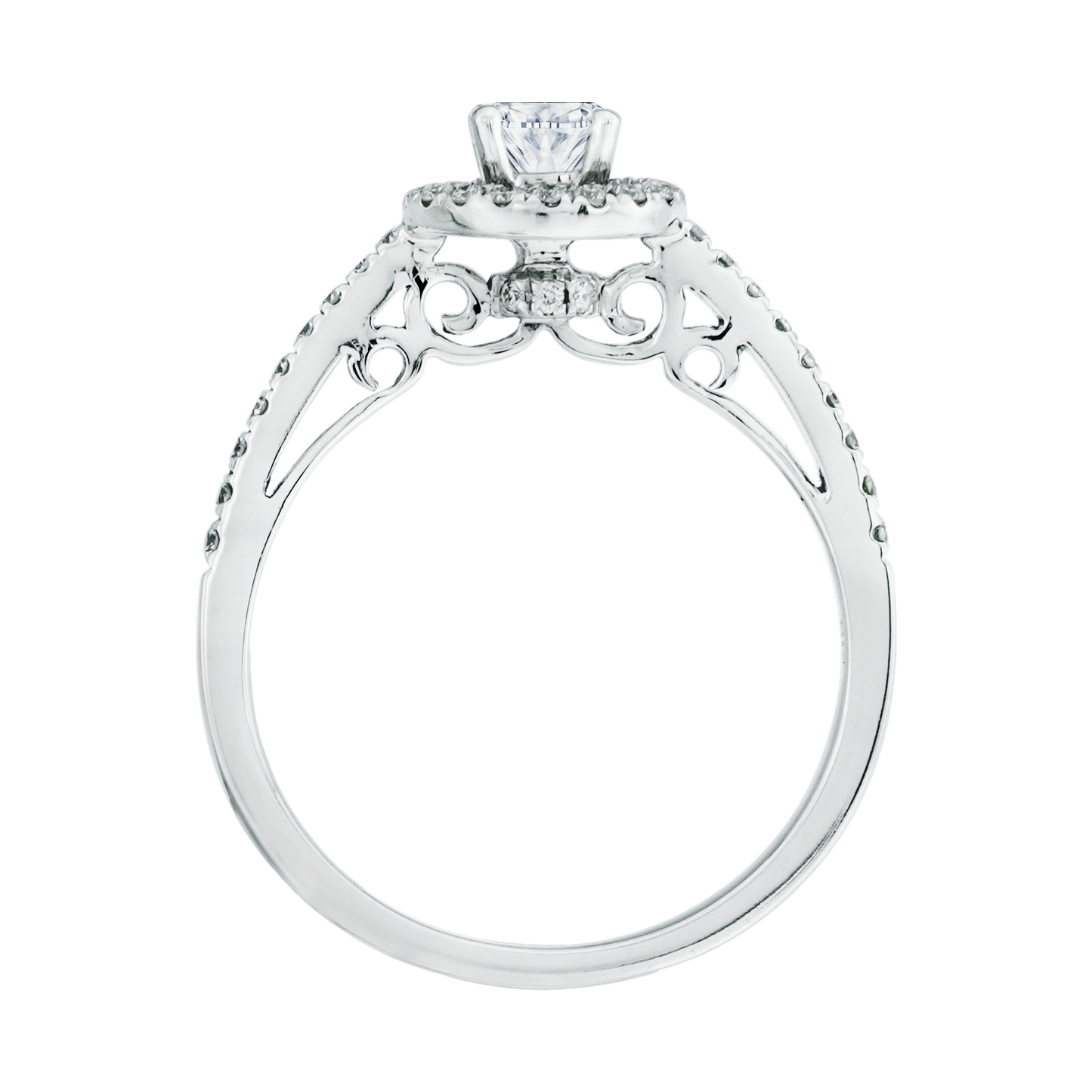 有碎鑽, 直線, 香港 品牌結婚對戒 ETHEL – RH064976