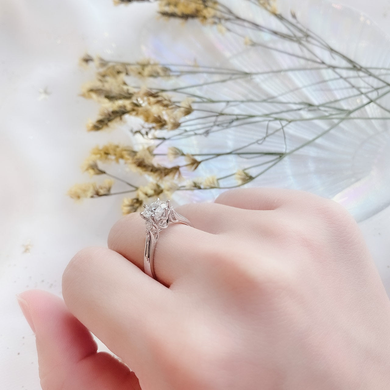少量/無碎鑽, 直線, 香港 品牌結婚對戒 VENUS – SGK1082H