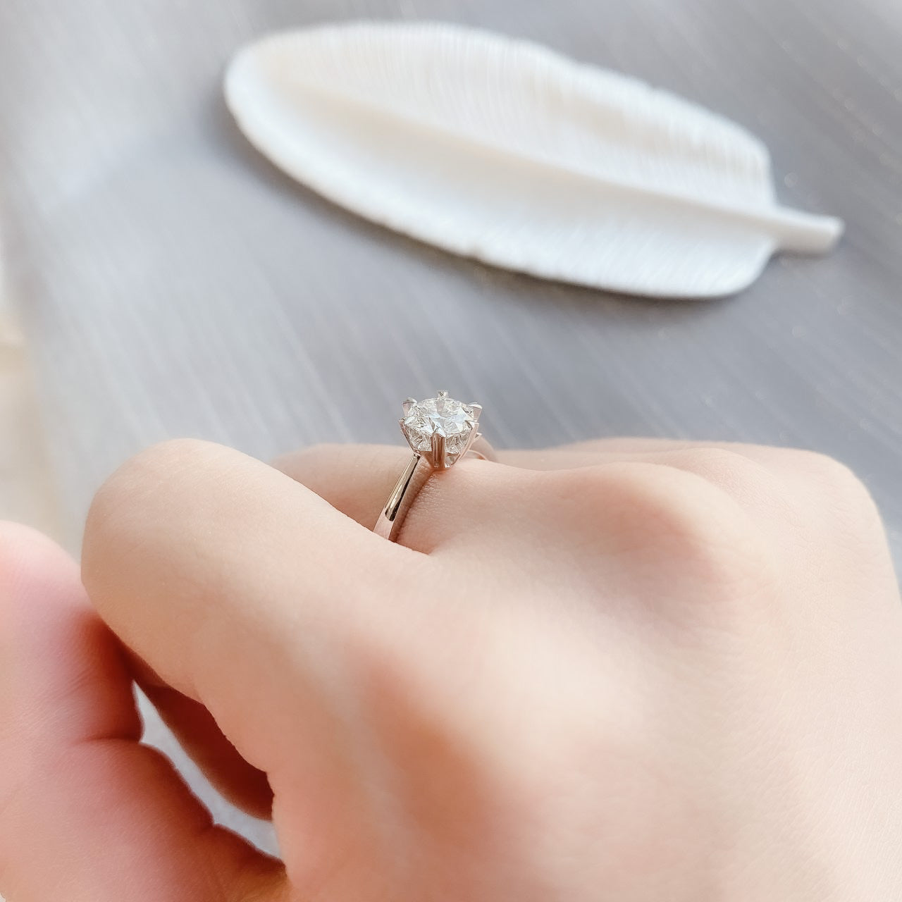 少量/無碎鑽, 放大, 香港 品牌結婚對戒 CERELIA – SJ237