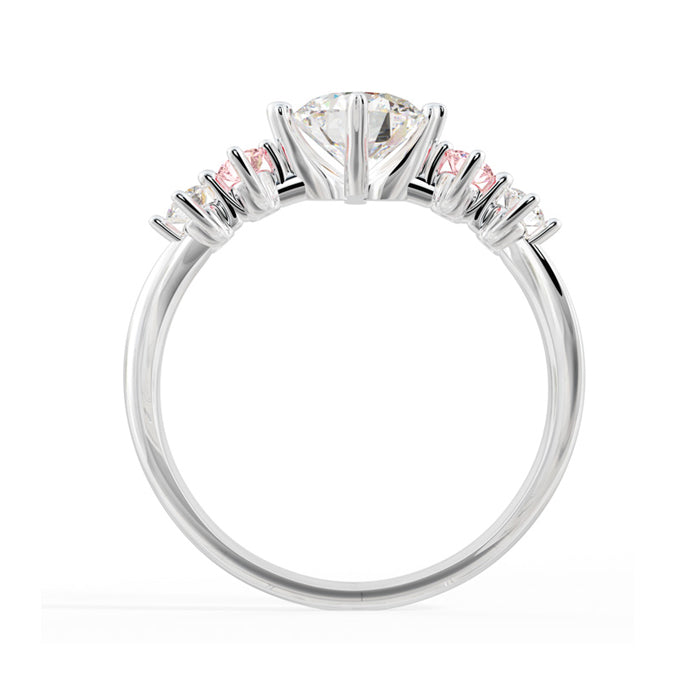 有碎鑽, 直線, 香港 品牌結婚對戒 ROBERTA – TM0149